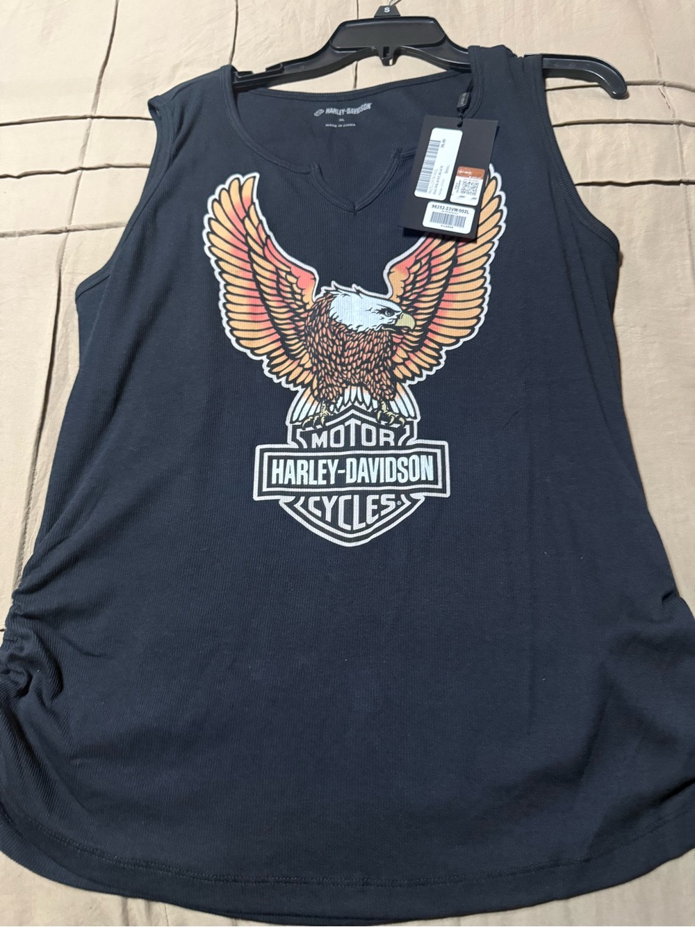 Harley-Davidson Black Tank Top with Eagle Graphic